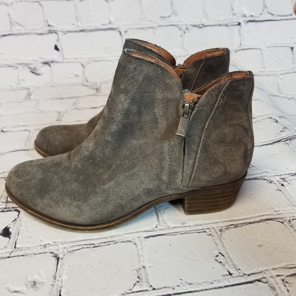 Lucky Brand Brenon gray suede booties - Picture 3 of 9
